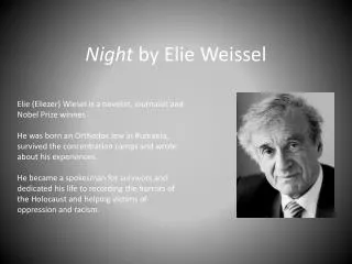 Night by Elie Weissel