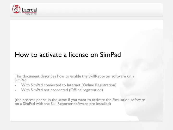how to activate a license on simpad