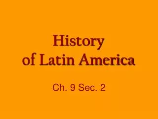 History of Latin America