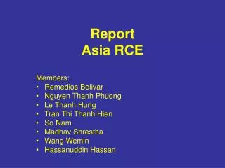 Report Asia RCE