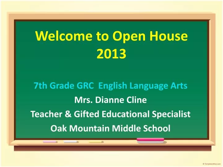 welcome to open house 2013