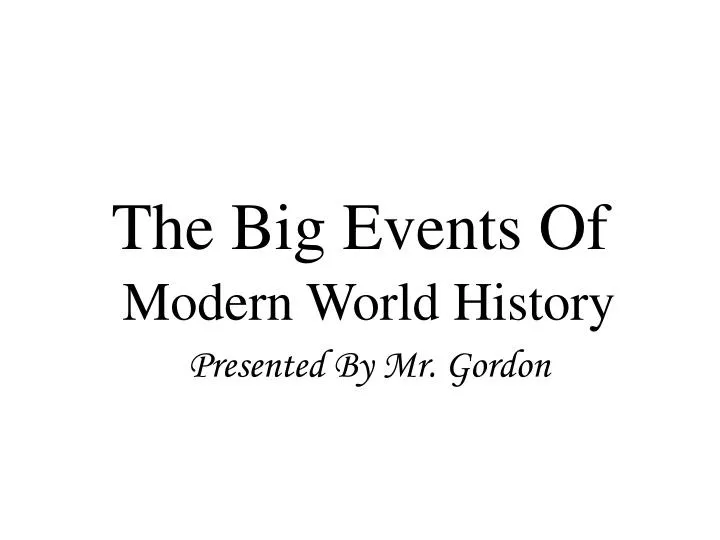 the big events of
