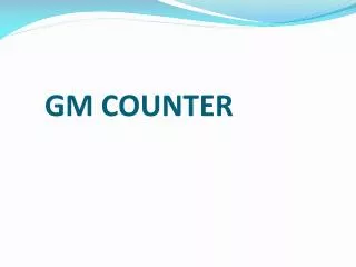 GM COUNTER