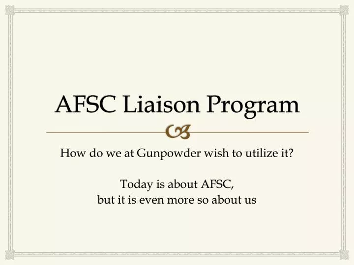 afsc liaison program