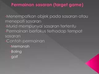 permainan sasaran target game