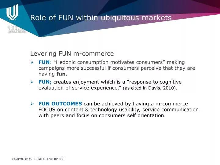 role of fun within ubiquitous markets