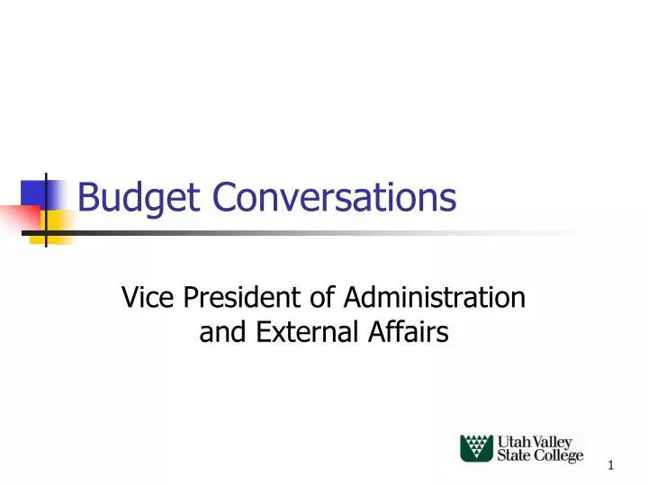 budget conversations