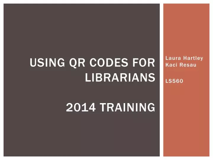 using qr codes for librarians 2014 training