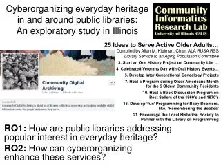 RQ1: How are public libraries addressing popular interest in everyday heritage?