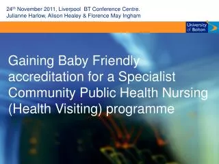 24 th November 2011, Liverpool BT Conference Centre.