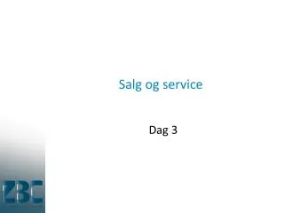 salg og service