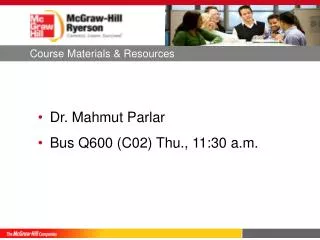 Dr. Mahmut Parlar Bus Q600 (C02) Thu ., 11:30 a.m.