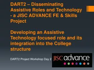 DART2 Project Workshop Day 2