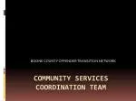 Community Services Coordination Team - slide 1