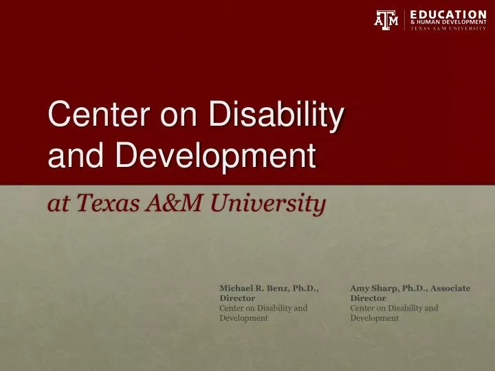 center on disability and development
