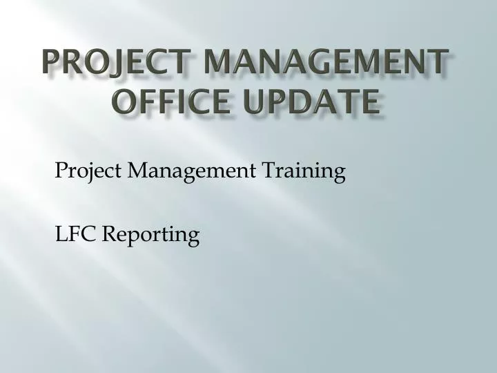project management office update