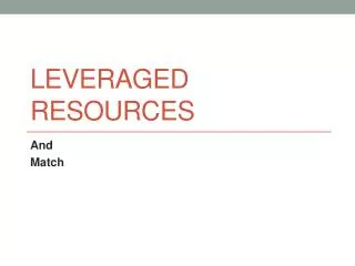 Leveraged Resources