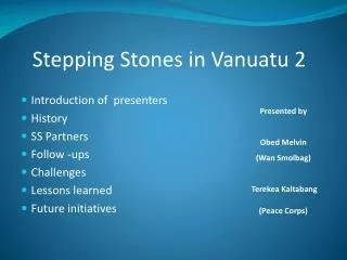 Stepping Stones in Vanuatu 2