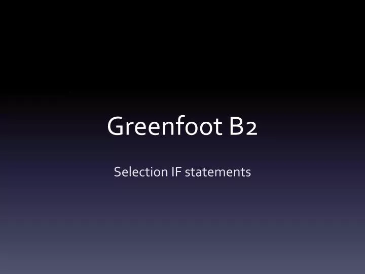 greenfoot b2