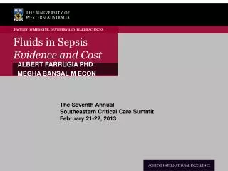 Fluids in Sepsis Evidence and Cost