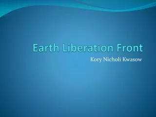 Earth Liberation Front