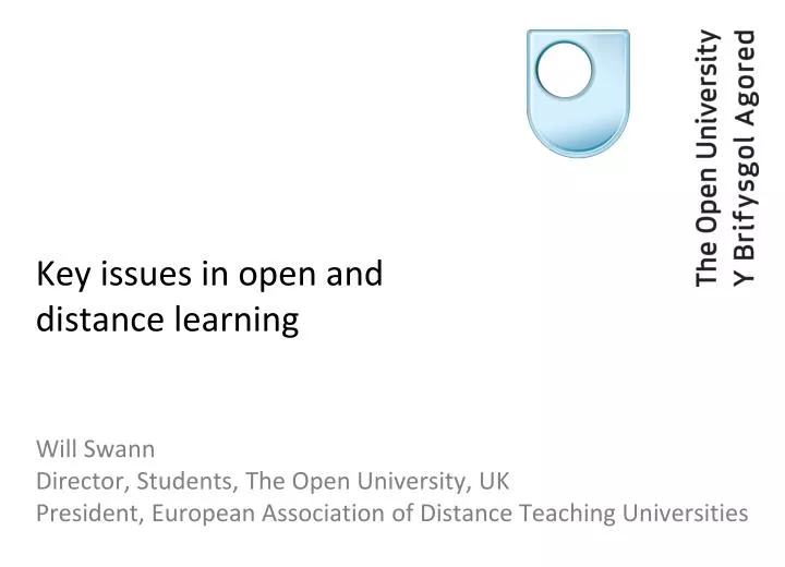 key issues in open and distance learning