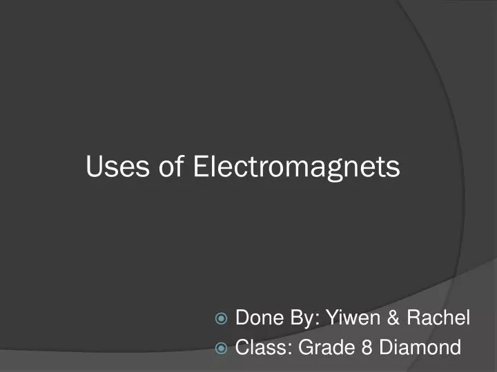 uses of electromagnets