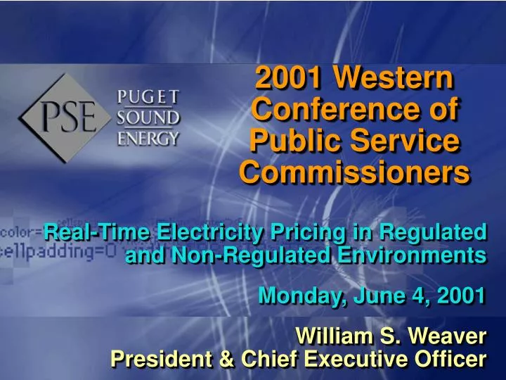 2001 western conference of public service commissioners