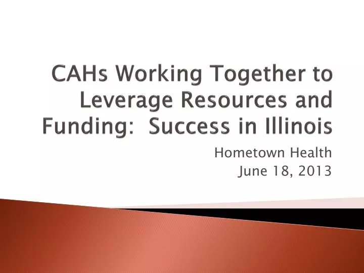 cahs working together to leverage resources and funding success in illinois