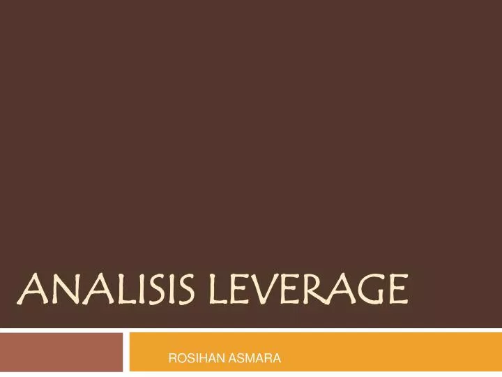 analisis leverage