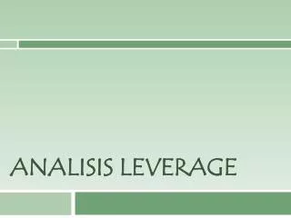 analisis leverage