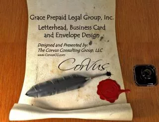 Grace Prepaid Legal Group, Inc. Letterhead, Business Card and Envelope Design