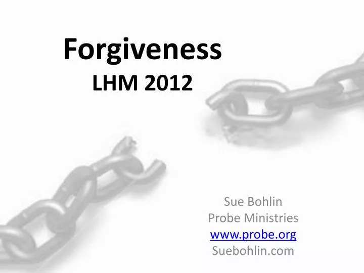 forgiveness lhm 2012