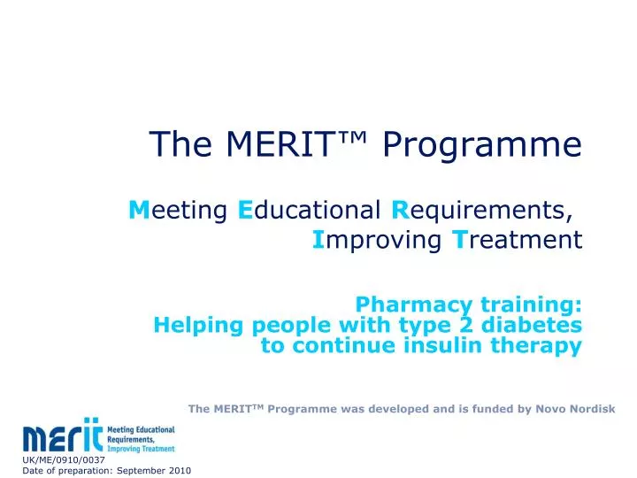 the merit programme