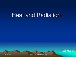 Heat and Radiation