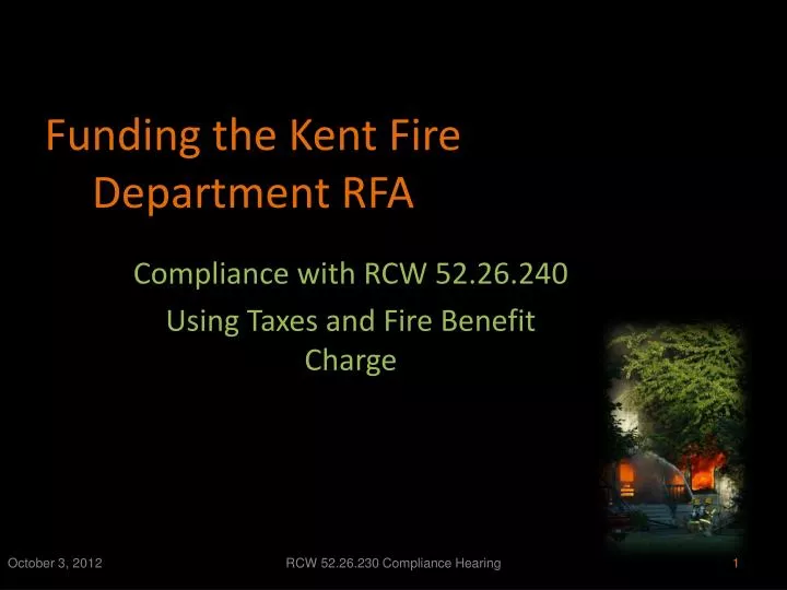 funding the kent fire department rfa