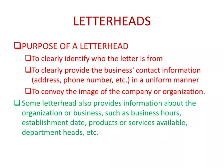letterheads