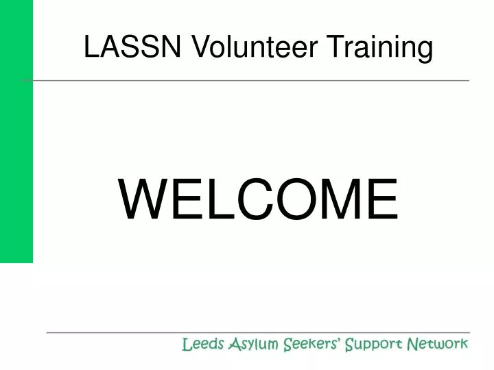 lassn volunteer training