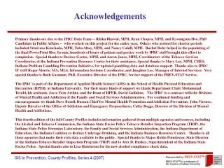 Acknowledgements