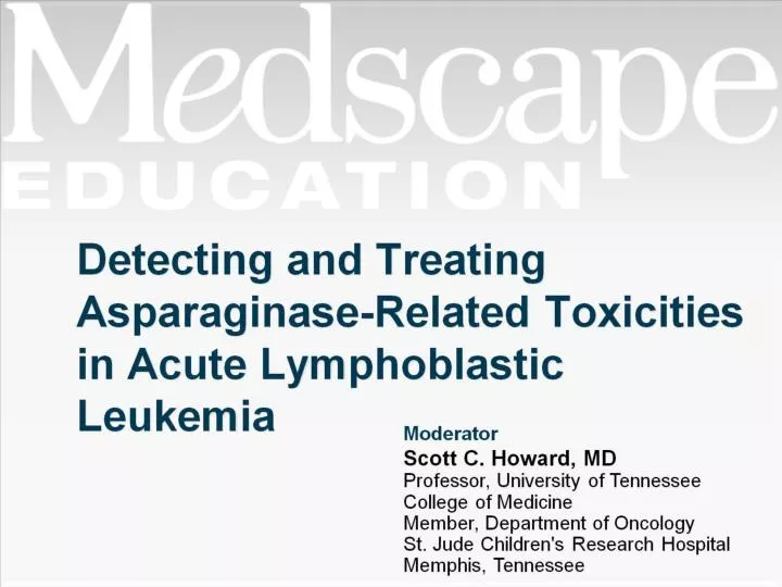 detecting and treating asparaginase related toxicities in acute lymphoblastic leukemia