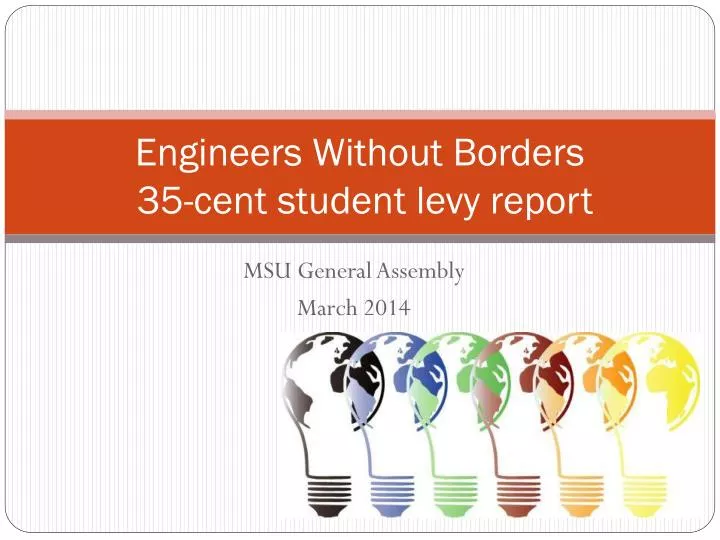 engineers without borders 35 cent student levy report
