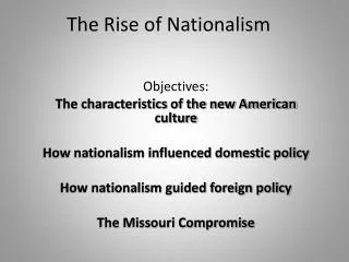 the rise of nationalism