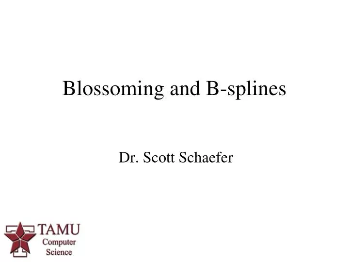 blossoming and b splines