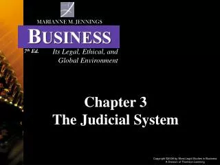 Chapter 3 The Judicial System