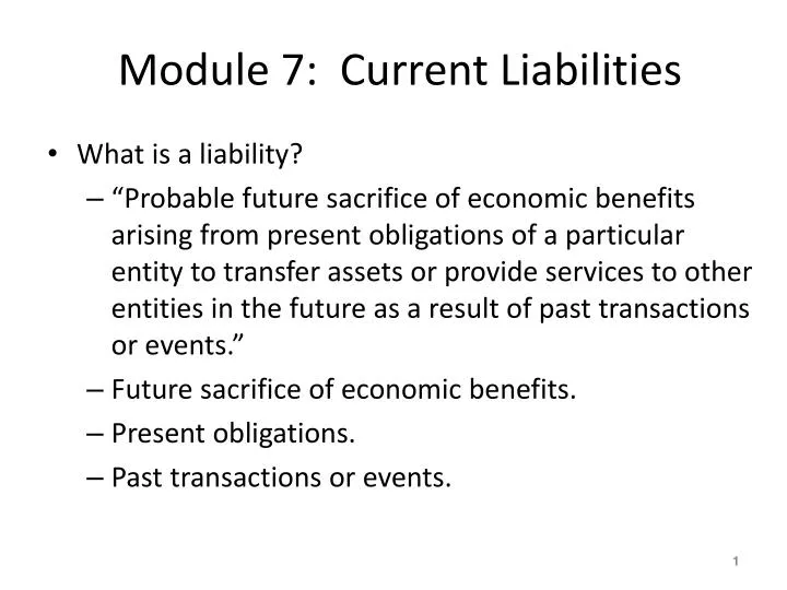 module 7 current liabilities
