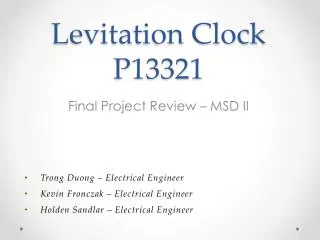 Levitation Clock P13321