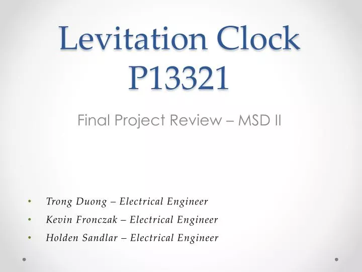 levitation clock p13321