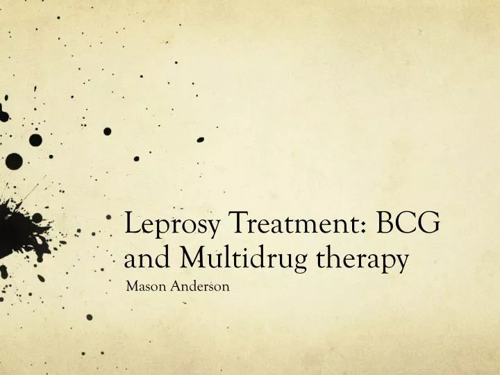 leprosy treatment bcg and multidrug therapy