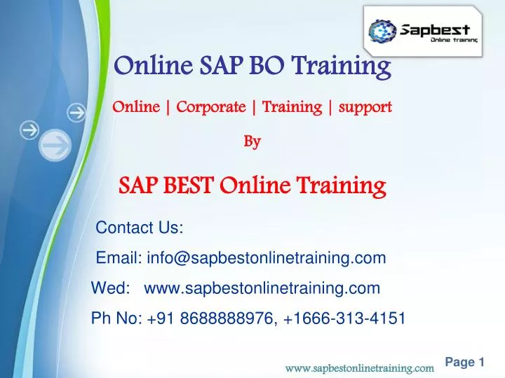 online sap bo training
