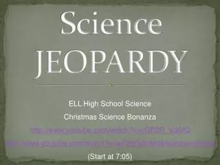 Science JEOPARDY